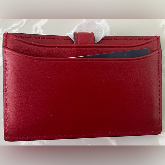 Ralph Lauren Ski Polo Bear Burgundy 5 Slot Card Holder Wallet RARE - Picture 6 of 8